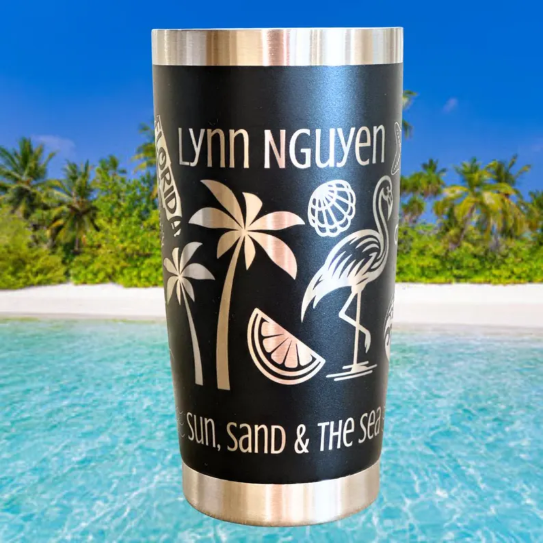 20oz Florida Vacation Themed Tumbler