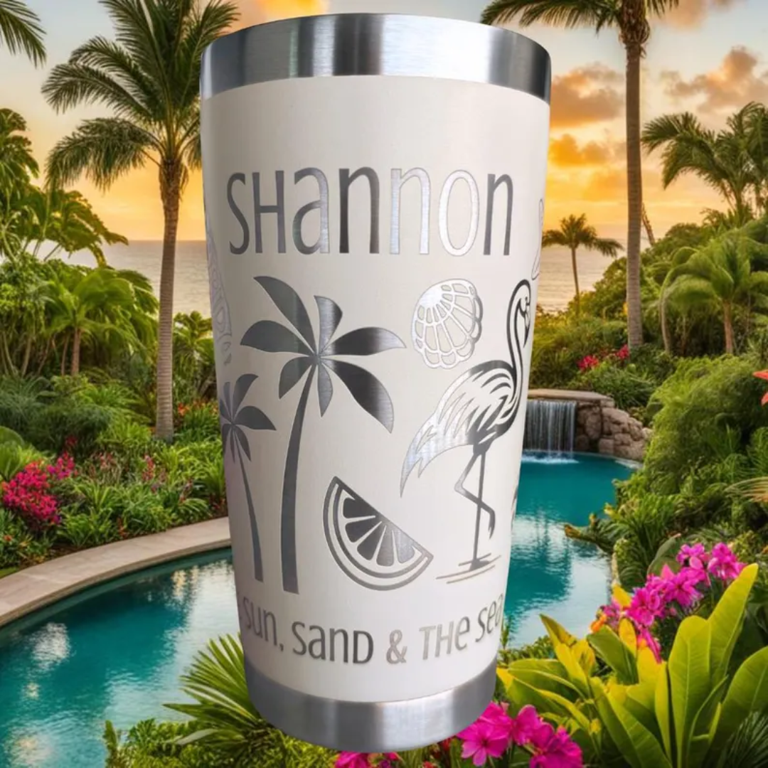 20oz Florida Vacation Themed Tumbler