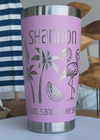 20oz Florida Vacation Themed Tumbler